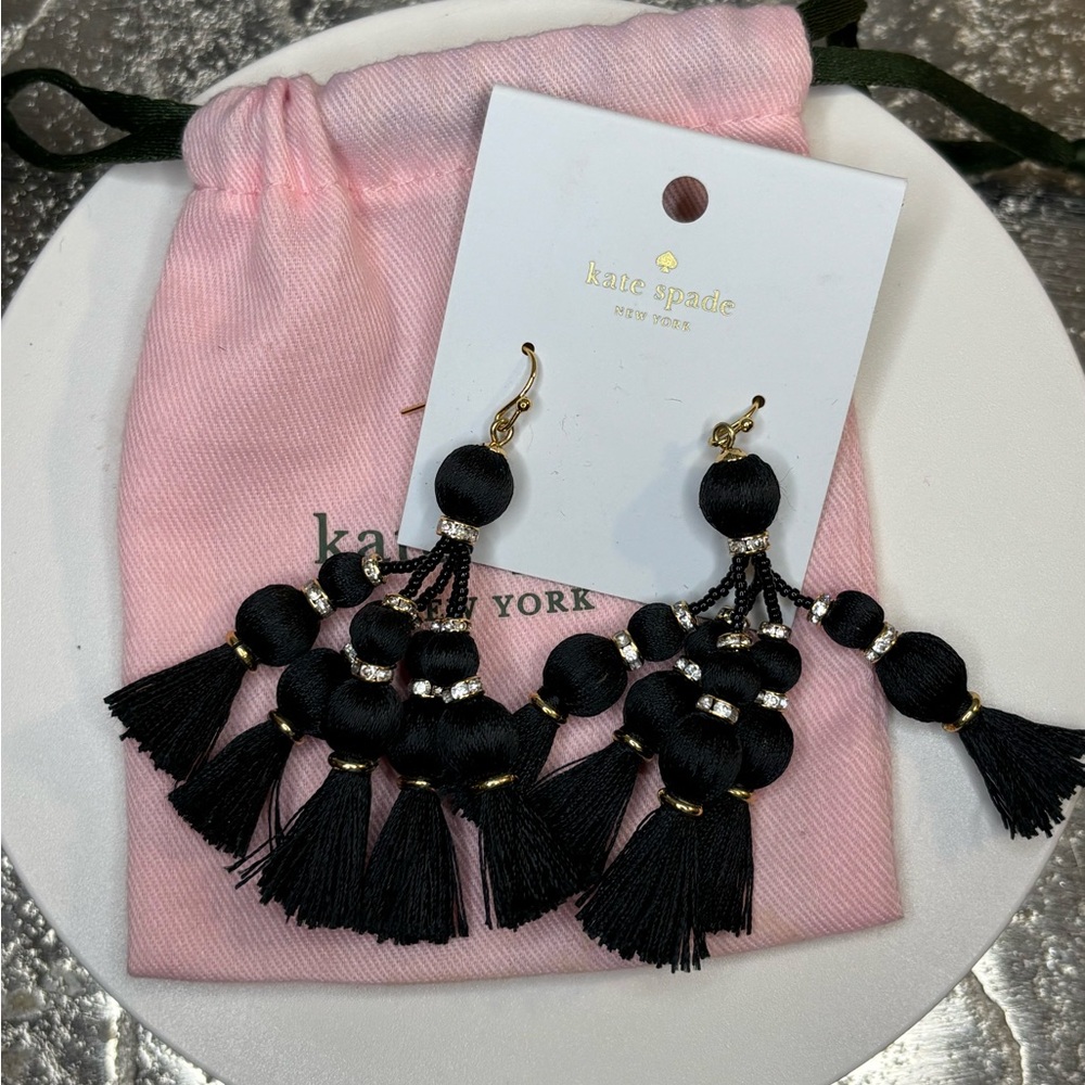 Kate Spade New York Pretty Pom Tassel Statement Earrings